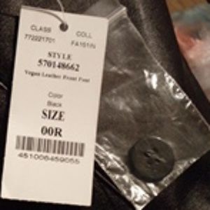 Black leather skinny pants